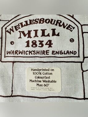 NWT Vintage UK Kate Morgan Wellesbourne Mill Tea Towel Cottagecore